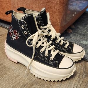 Converse Run Star Hike High Platform Valentine's Love 8 Heart Me